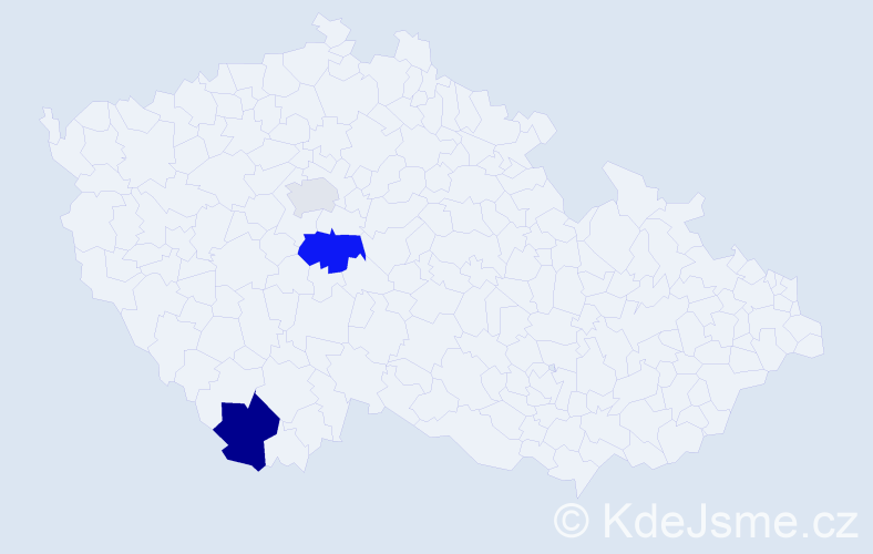 Příjmení: 'Rillichová', počet výskytů 5 v celé ČR