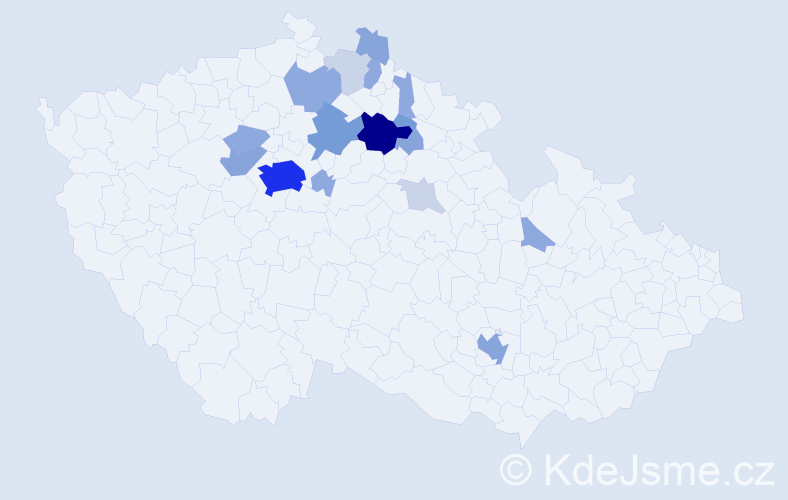 Příjmení: 'Rančák', počet výskytů 56 v celé ČR
