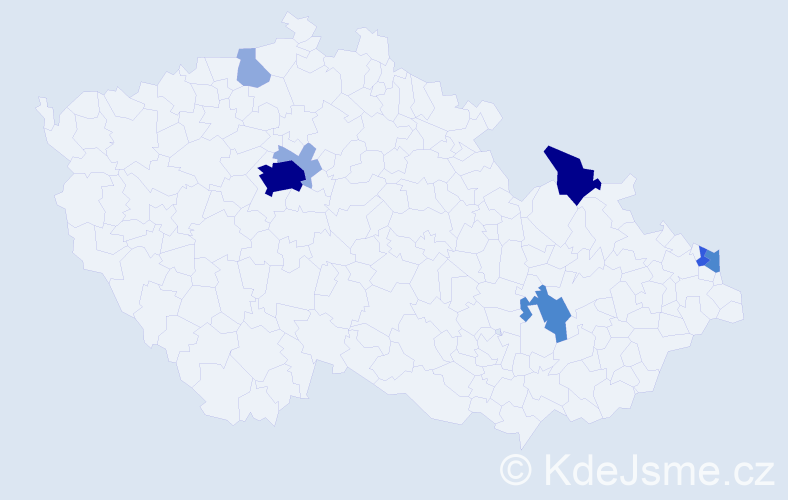 Příjmení: 'Keppert', počet výskytů 19 v celé ČR