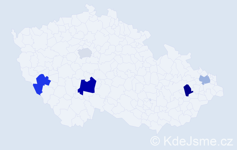 Příjmení: 'Bošňák', počet výskytů 6 v celé ČR