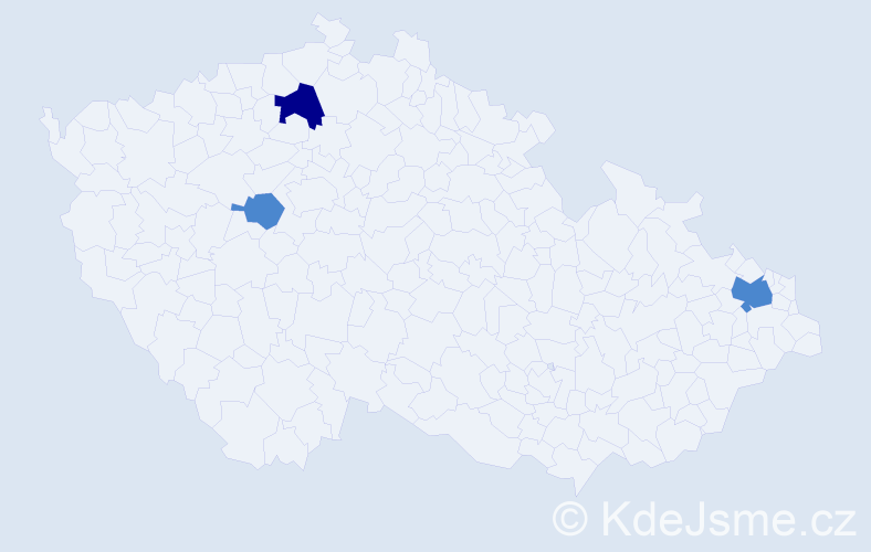 Příjmení: 'Slahučková', počet výskytů 5 v celé ČR
