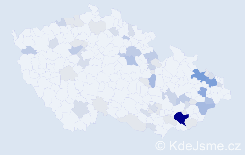 Příjmení: 'Pleváková', počet výskytů 165 v celé ČR