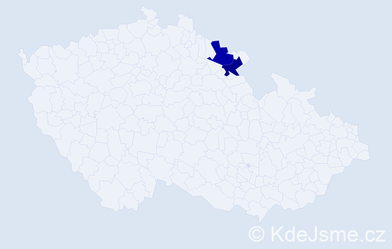 Příjmení: 'Baschant', počet výskytů 2 v celé ČR