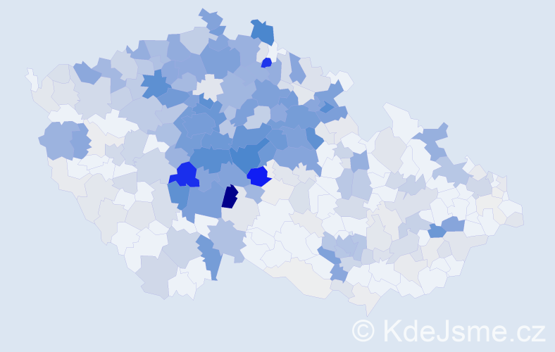 Příjmení: 'Bareš', počet výskytů 1622 v celé ČR