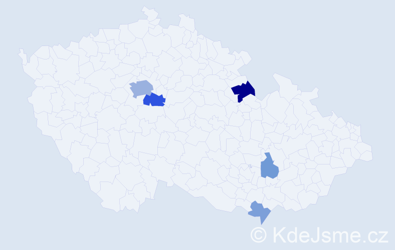 Příjmení: 'Porter', počet výskytů 13 v celé ČR