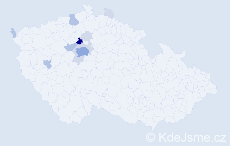 Příjmení: 'Kympl', počet výskytů 31 v celé ČR