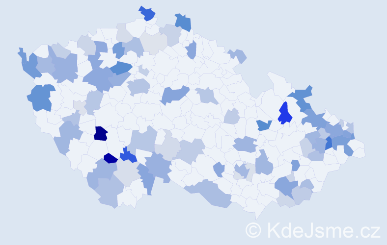 Příjmení: 'Sabo', počet výskytů 266 v celé ČR