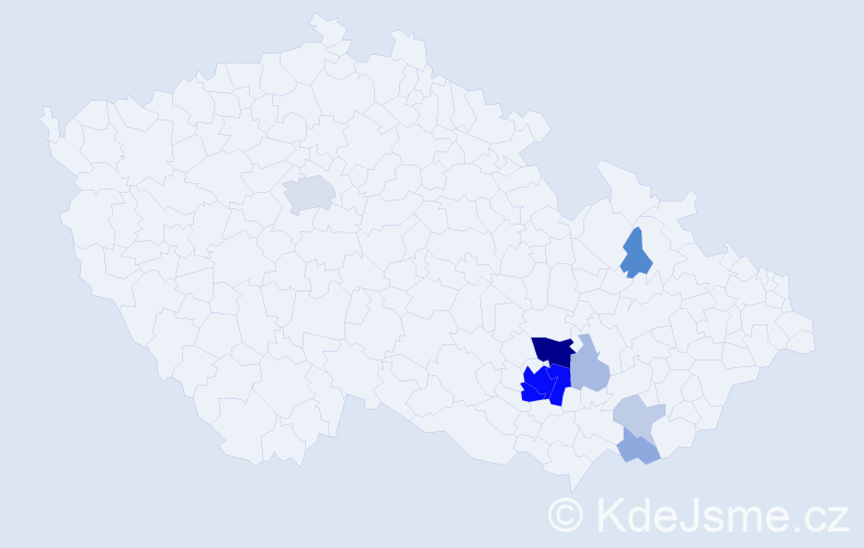 Příjmení: 'Lunerová', počet výskytů 44 v celé ČR