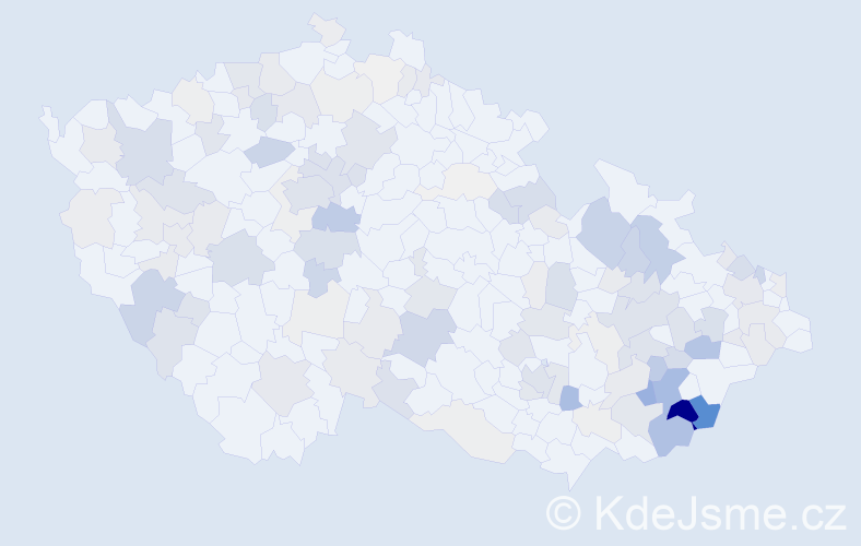 Příjmení: 'Maňas', počet výskytů 490 v celé ČR