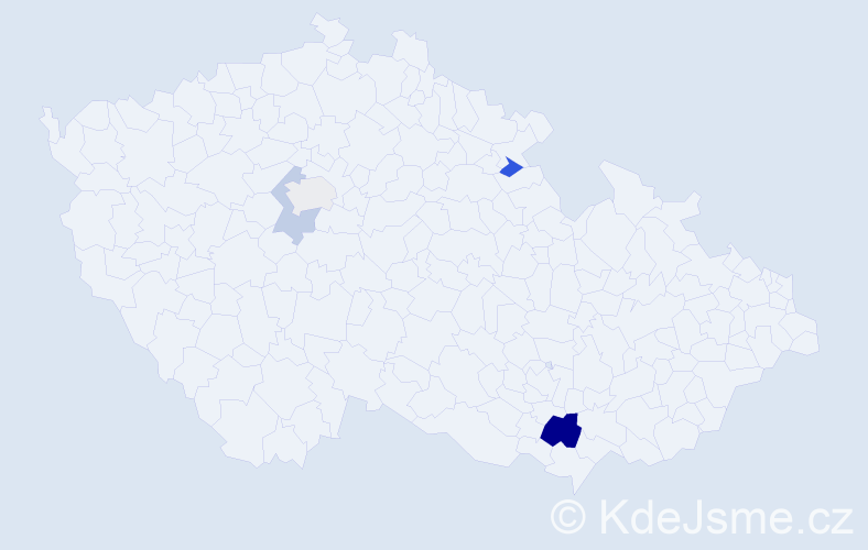 Příjmení: 'Dobrucký', počet výskytů 7 v celé ČR