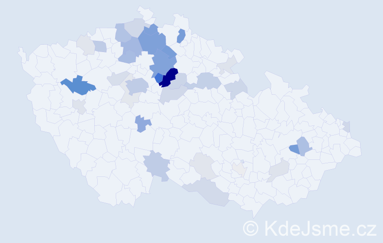 Příjmení: 'Tuzar', počet výskytů 127 v celé ČR
