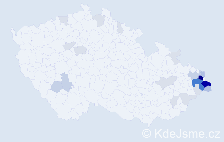 Příjmení: 'Holeksa', počet výskytů 81 v celé ČR