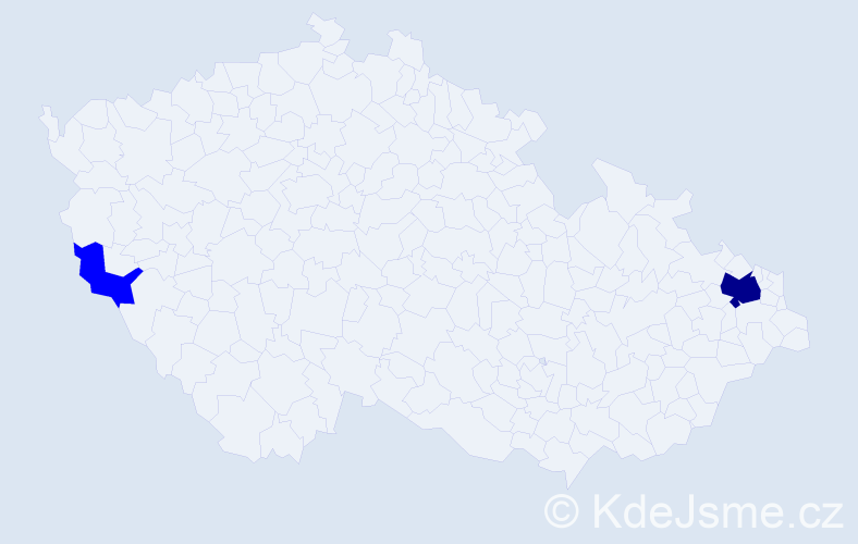 Příjmení: 'Munding', počet výskytů 3 v celé ČR