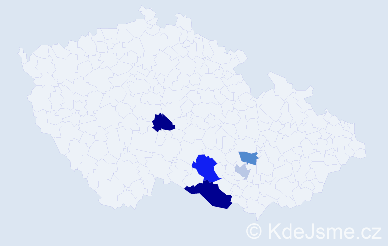 Příjmení: 'Fruvirt', počet výskytů 8 v celé ČR