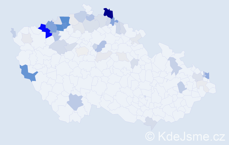 Příjmení: 'Faková', počet výskytů 173 v celé ČR