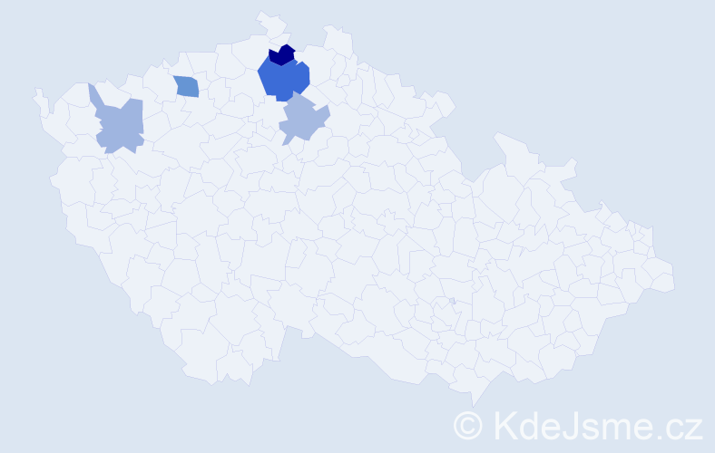 Příjmení: 'Freierová', počet výskytů 9 v celé ČR