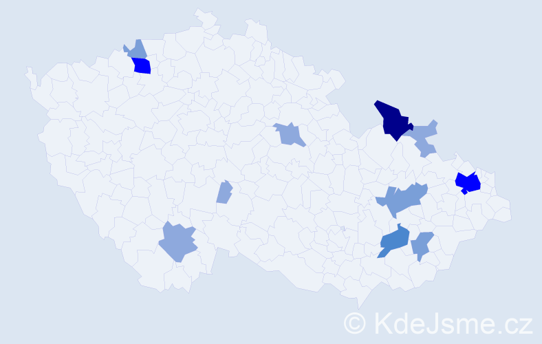 Příjmení: 'Guzejová', počet výskytů 30 v celé ČR