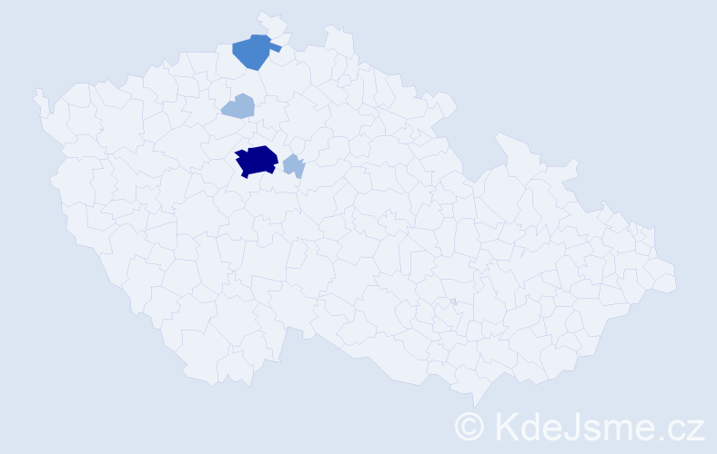 Příjmení: 'Egem', počet výskytů 8 v celé ČR