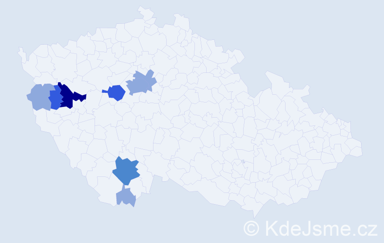 Příjmení: 'Čampula', počet výskytů 17 v celé ČR