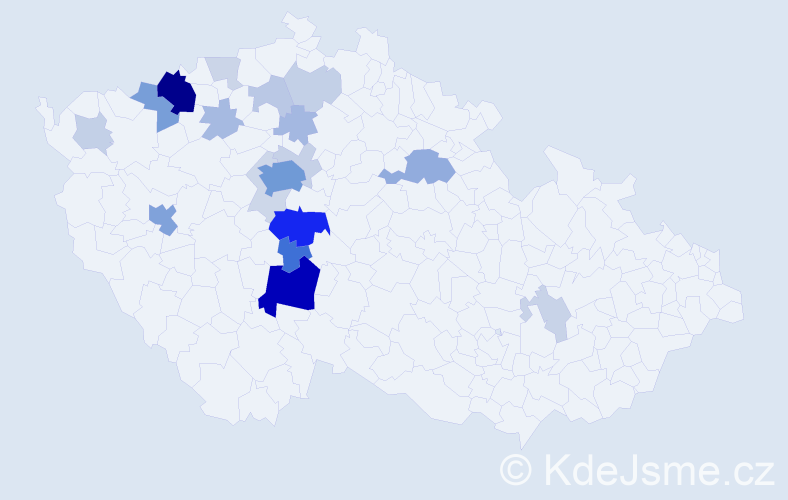 Příjmení: 'Merxbauer', počet výskytů 80 v celé ČR