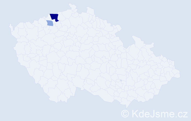 Příjmení: 'Petrtillová', počet výskytů 6 v celé ČR