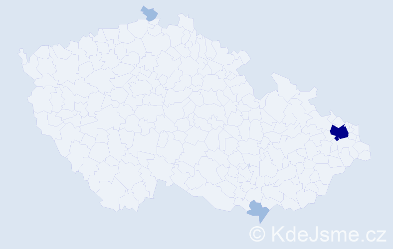 Příjmení: 'Luba', počet výskytů 6 v celé ČR