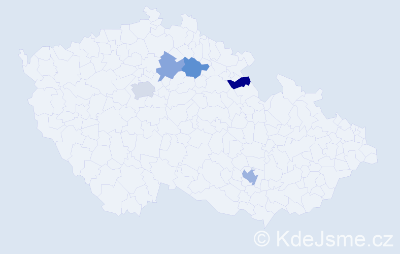 Příjmení: 'Raev', počet výskytů 7 v celé ČR
