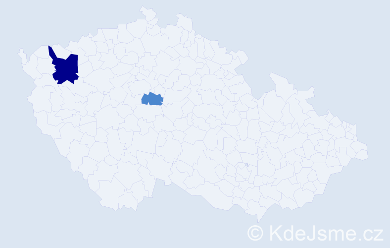 Příjmení: 'Kopš', počet výskytů 6 v celé ČR