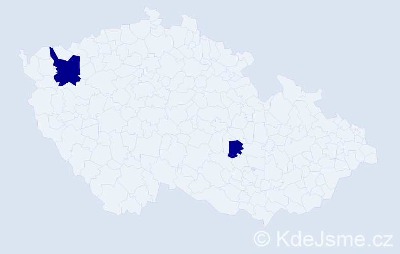 Příjmení: 'Alwanová', počet výskytů 2 v celé ČR
