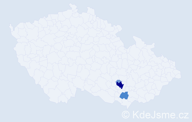 Příjmení: 'Danhoferová', počet výskytů 11 v celé ČR