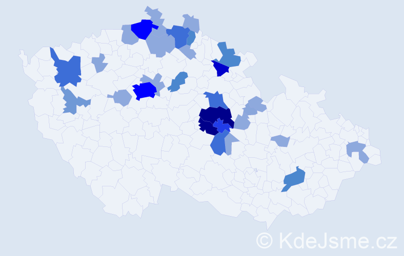 Příjmení: 'Drápalíková', počet výskytů 103 v celé ČR
