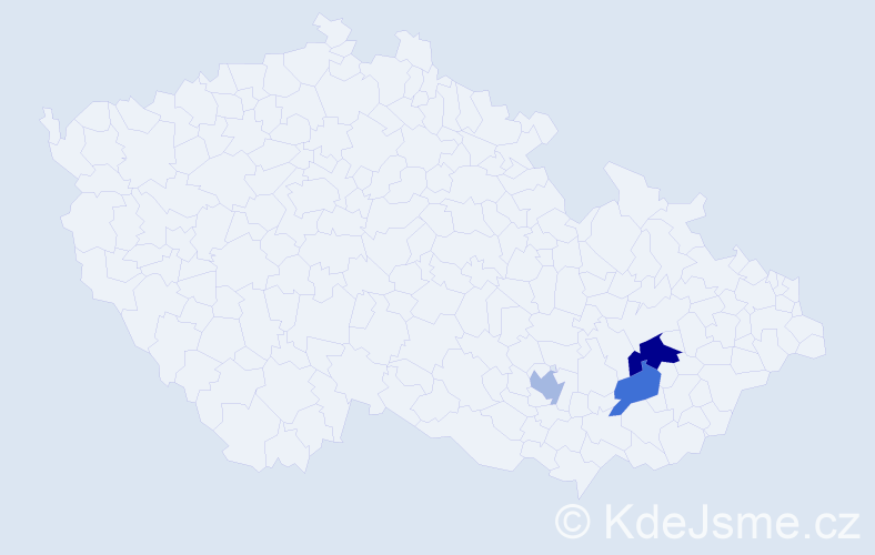 Příjmení: 'Govender', počet výskytů 4 v celé ČR
