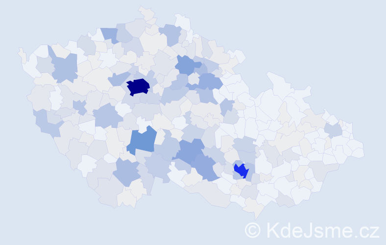 Příjmení: 'Kazdová', počet výskytů 1070 v celé ČR