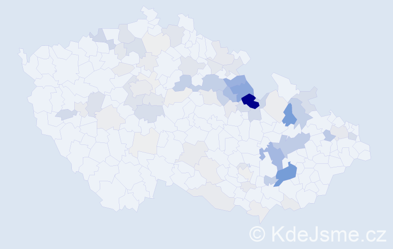 Příjmení: 'Barnetová', počet výskytů 271 v celé ČR