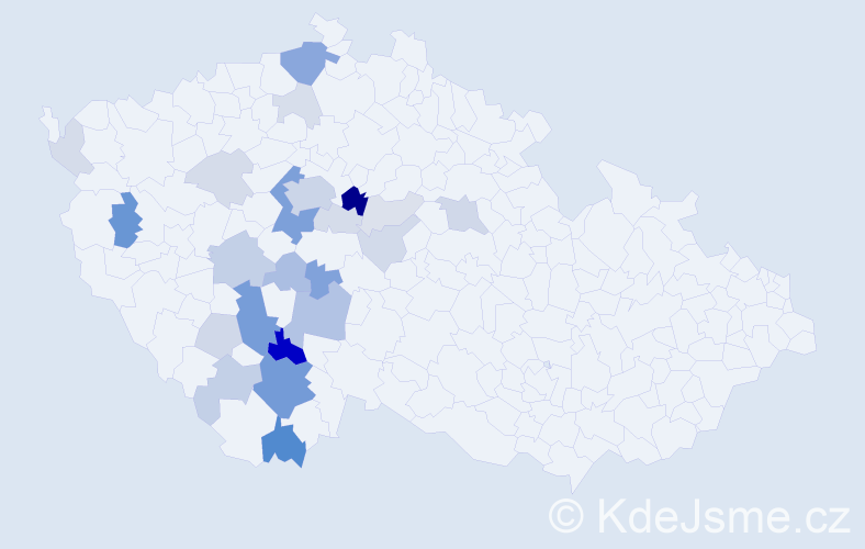 Příjmení: 'Sobíšková', počet výskytů 77 v celé ČR