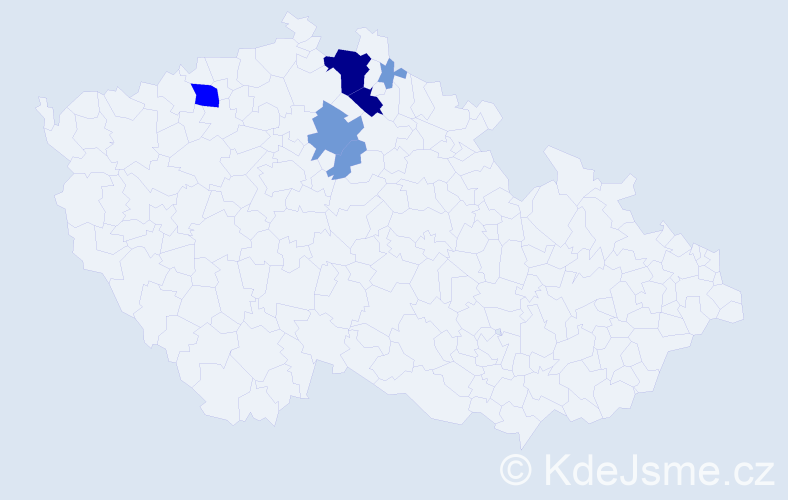 Příjmení: 'Landyš', počet výskytů 22 v celé ČR