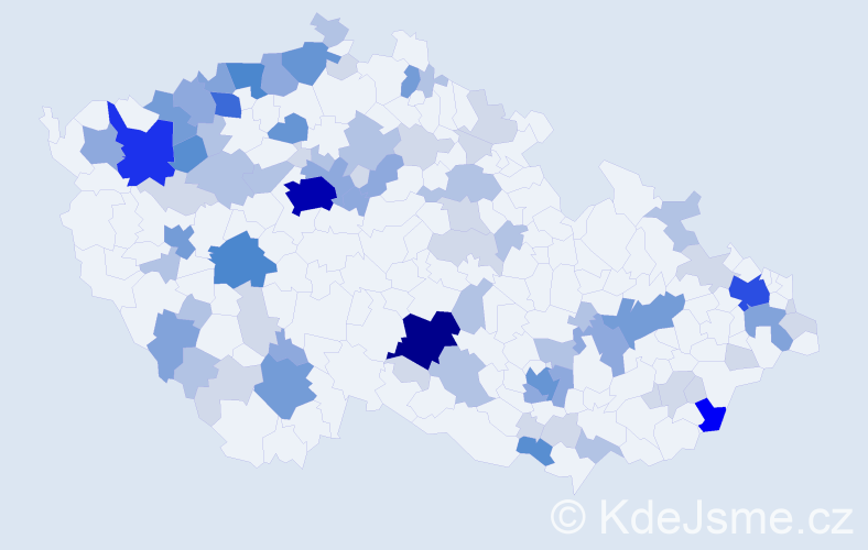 Příjmení: 'Ritter', počet výskytů 243 v celé ČR