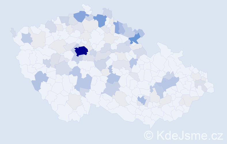 Příjmení: 'Martinová', počet výskytů 375 v celé ČR