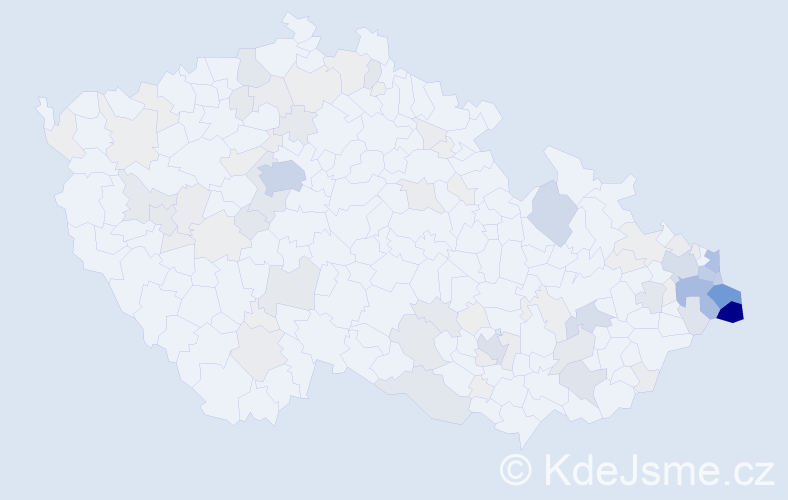 Příjmení: 'Bojko', počet výskytů 393 v celé ČR