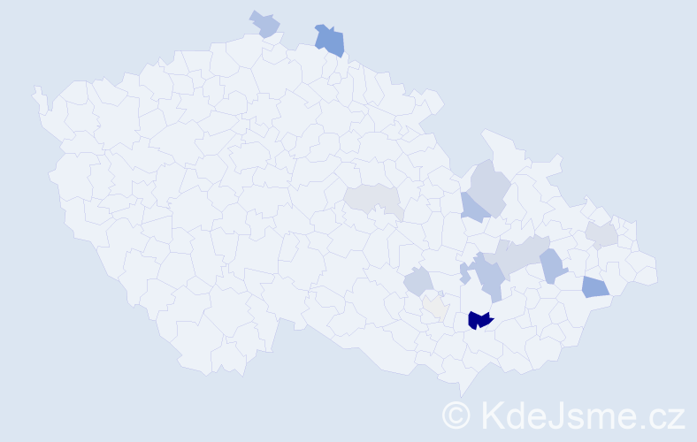 Příjmení: 'Facek', počet výskytů 35 v celé ČR