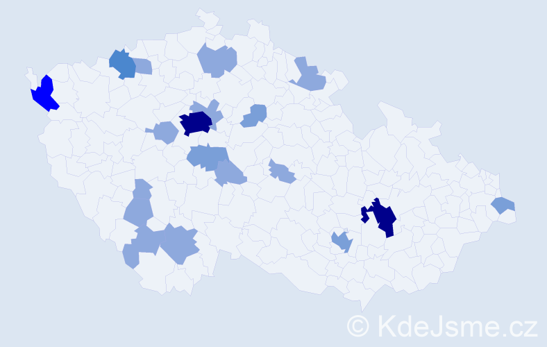 Příjmení: 'Chren', počet výskytů 41 v celé ČR