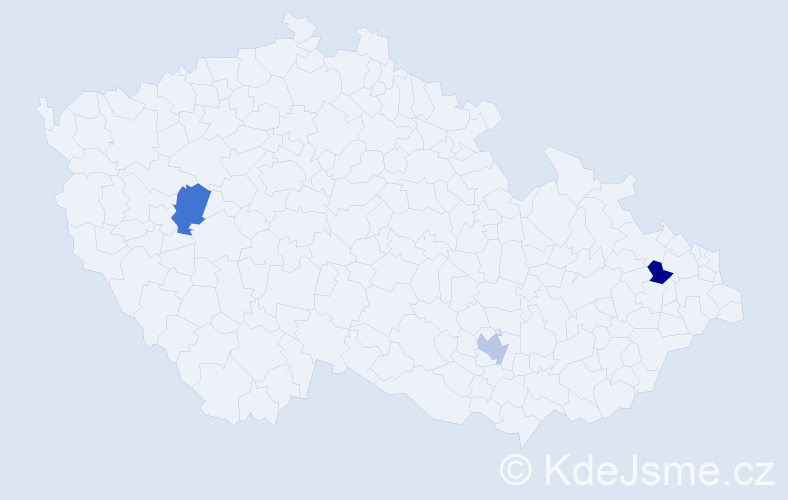 Příjmení: 'Semešová', počet výskytů 6 v celé ČR