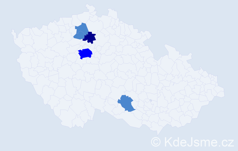 Příjmení: 'Černich', počet výskytů 8 v celé ČR