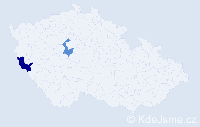 Příjmení: 'Sachek', počet výskytů 2 v celé ČR