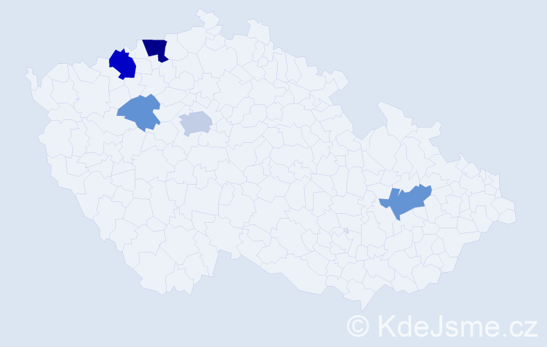 Příjmení: 'Waicová', počet výskytů 13 v celé ČR