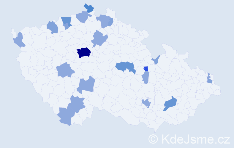 Příjmení: 'Fečko', počet výskytů 47 v celé ČR