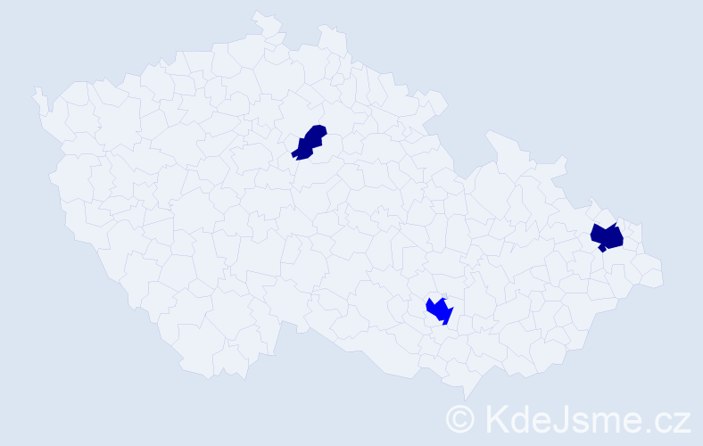 Příjmení: 'Koba', počet výskytů 5 v celé ČR