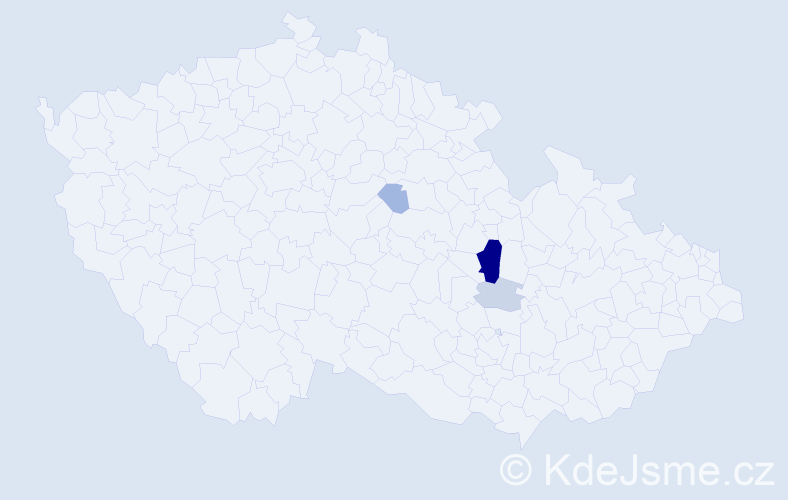 Příjmení: 'Merkuda', počet výskytů 10 v celé ČR