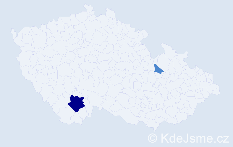 Příjmení: 'Nikerlová', počet výskytů 4 v celé ČR