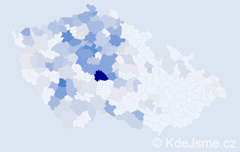 Příjmení: 'Srb', počet výskytů 773 v celé ČR